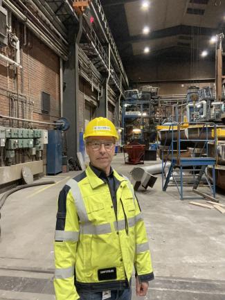 Lars Sandberg i en av Swerim.s pilothallar